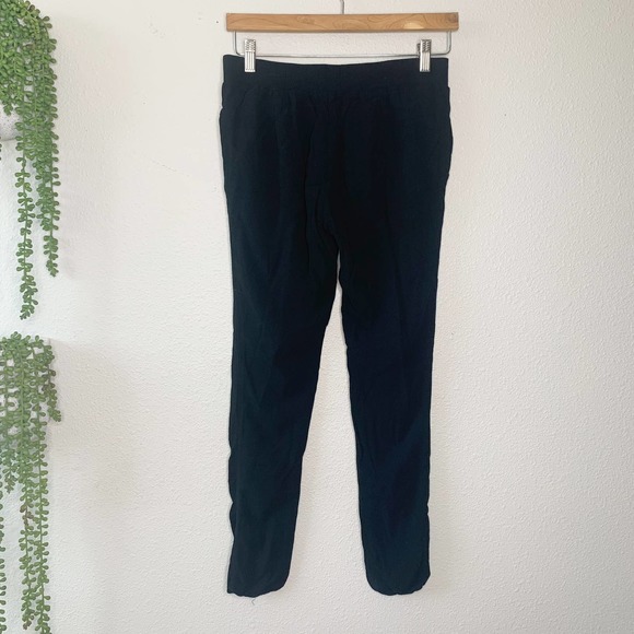 James Perse Solid Black Slouchy Crepe Casual Pants Women's Size 0 - Picture 7 of 9